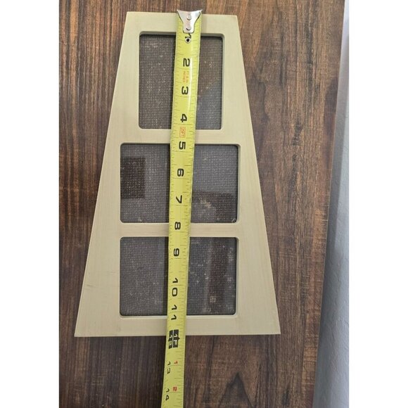 2 Beige Wooden Multi-Photo Slightly Distressed Frames Easel & Wall Mount Options - Picture 8 of 8